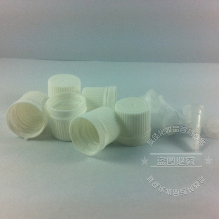흰색 플라스틱 도난 방지 스크류 캡, 에센셜 오일 병, 목 크기와 일치 할 수 있습니다: 18mm, 유형: 18/410
